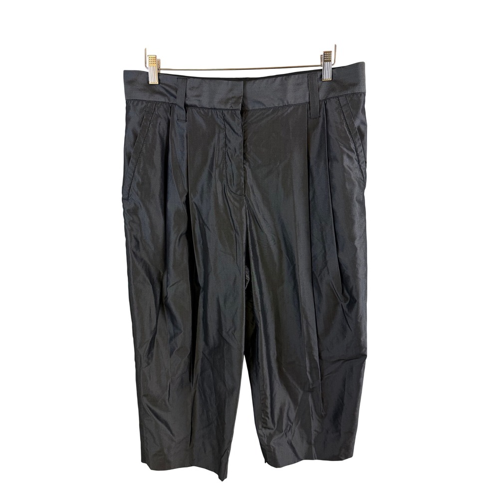 Marc Jacobs Pleated Silk Crop Trousers Pants Women 12